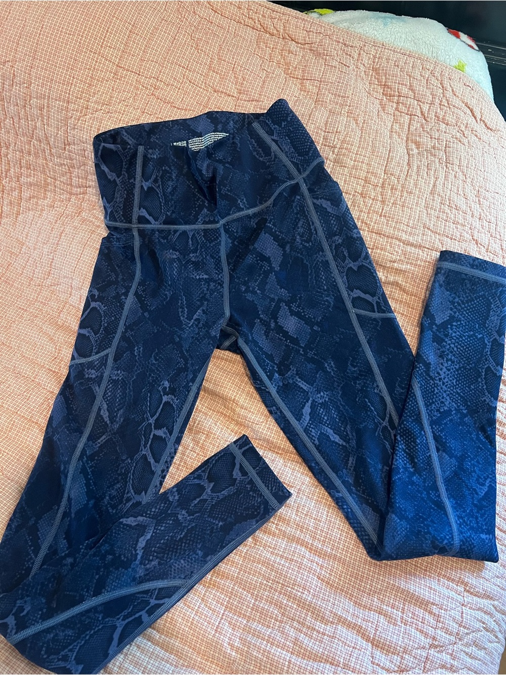 Victoria's Secret Navy Snake-Print Leggings